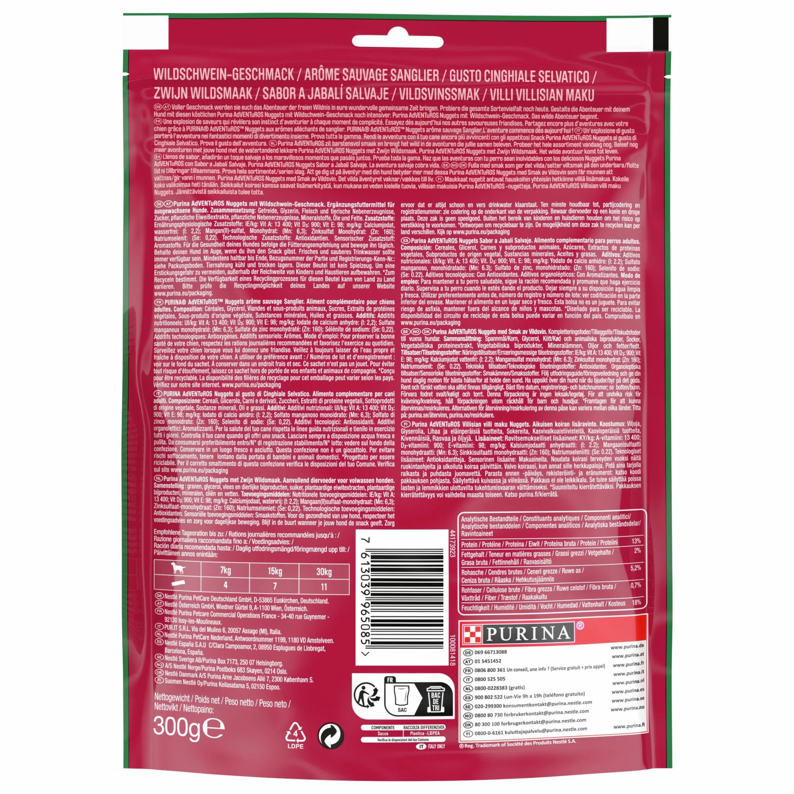 Hundgodis Adventuros Nuggets 300g>Purina