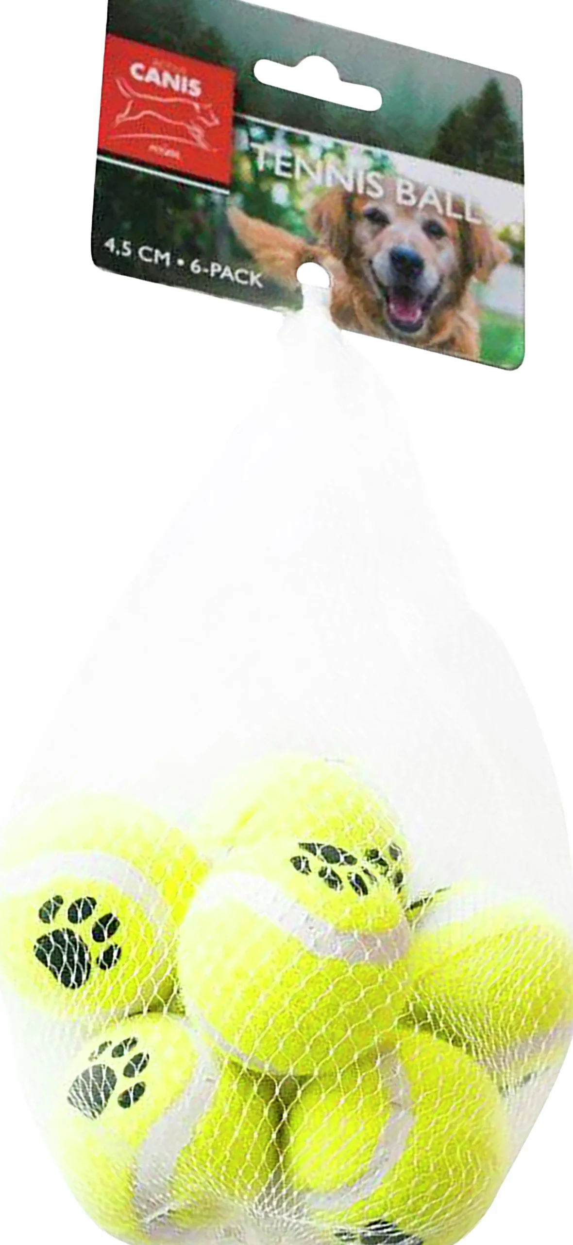 Hundleksak Tennisboll 4,5cm 6-p>Active Canis