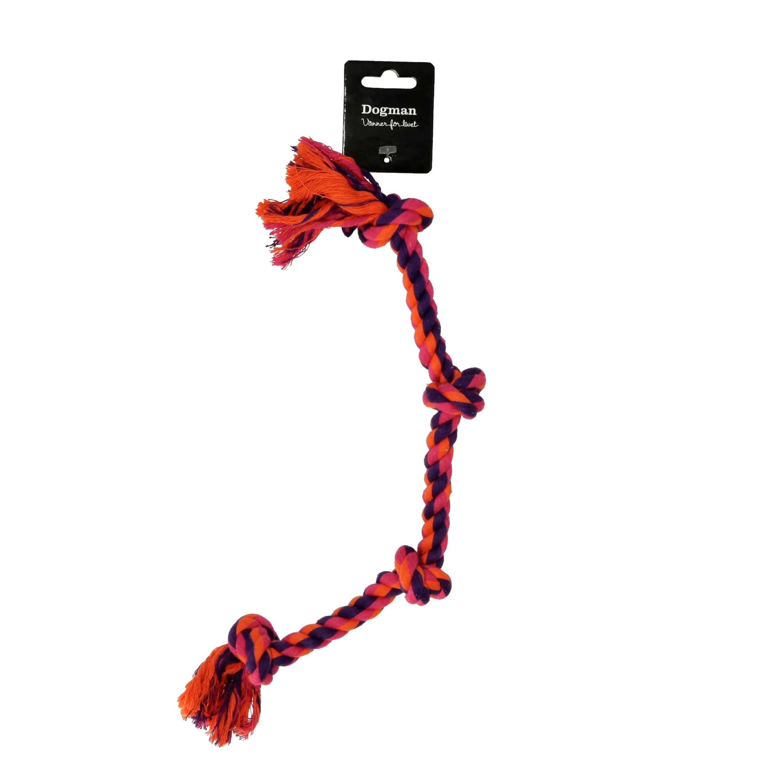 Hundleksak Rep med 4 knutar Orange L 45cm>Dogman Sale