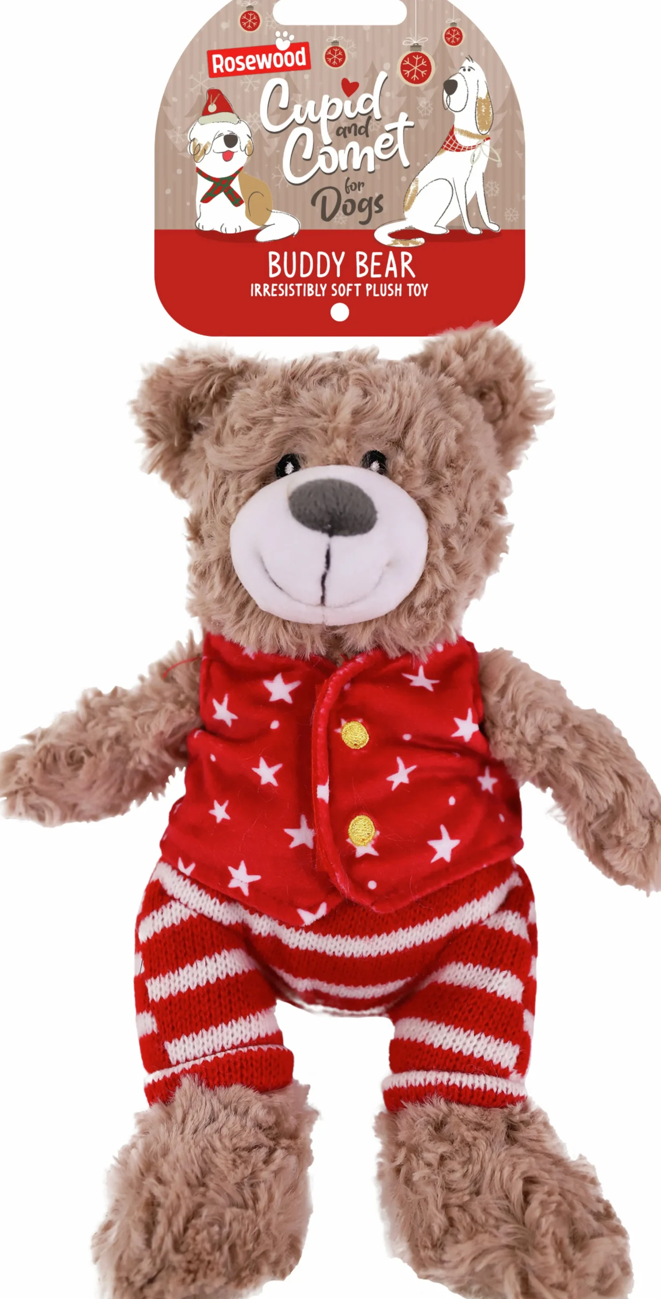 Hundleksak Jul Buddy Bear 30cm>Rosewood Discount