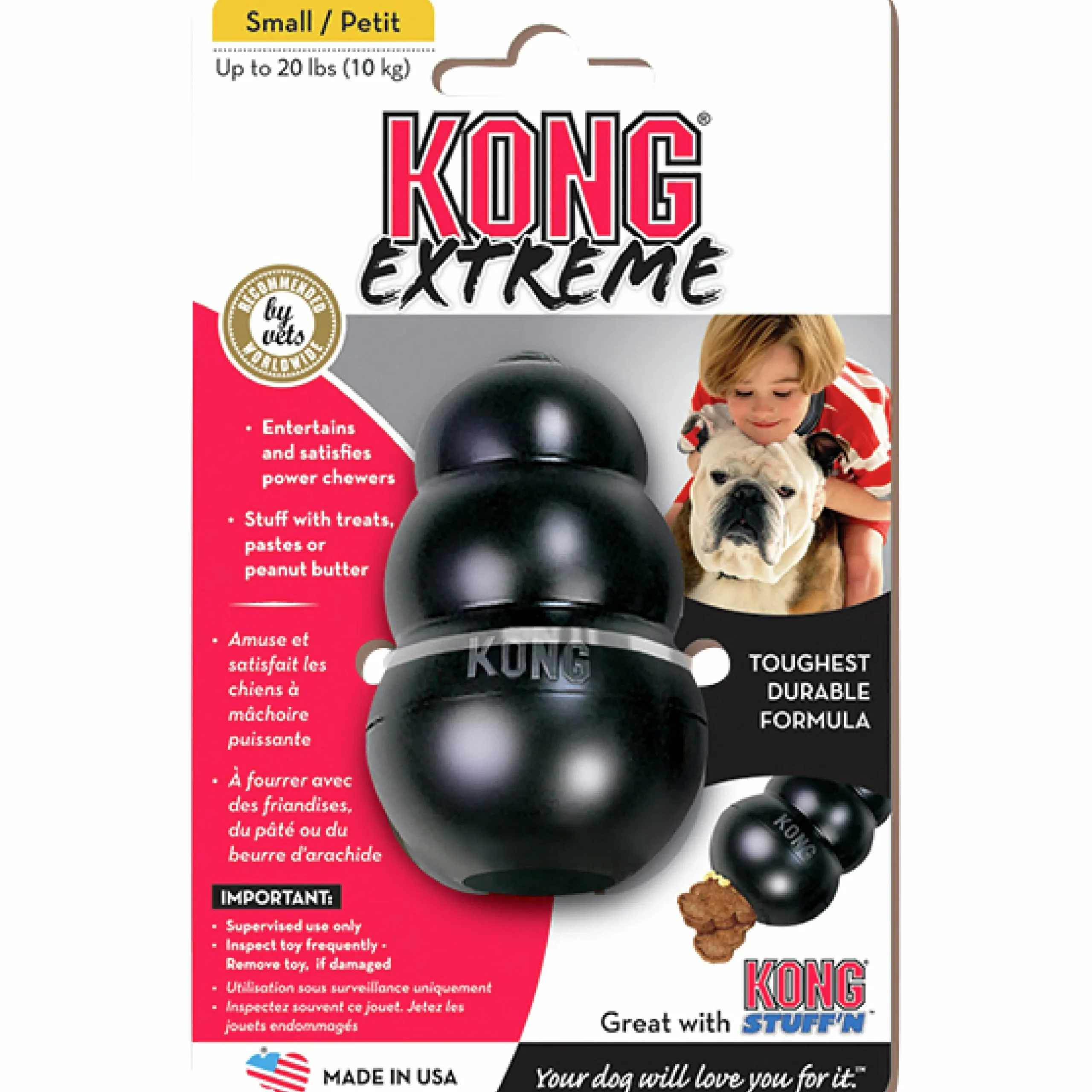 Hundleksak Extreme Svart S>Kong
