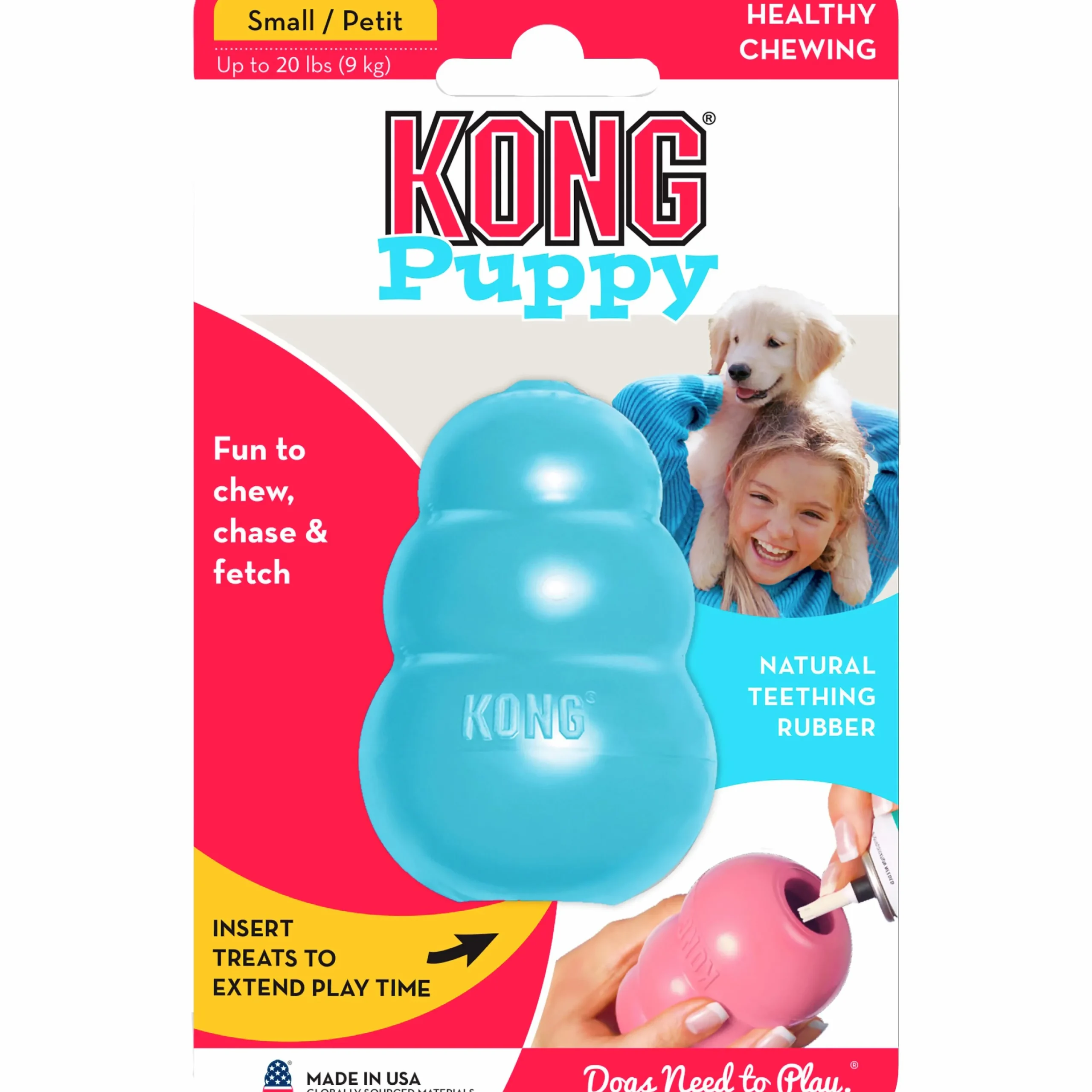 Hundleksak Puppy Blandade färger S>Kong Best