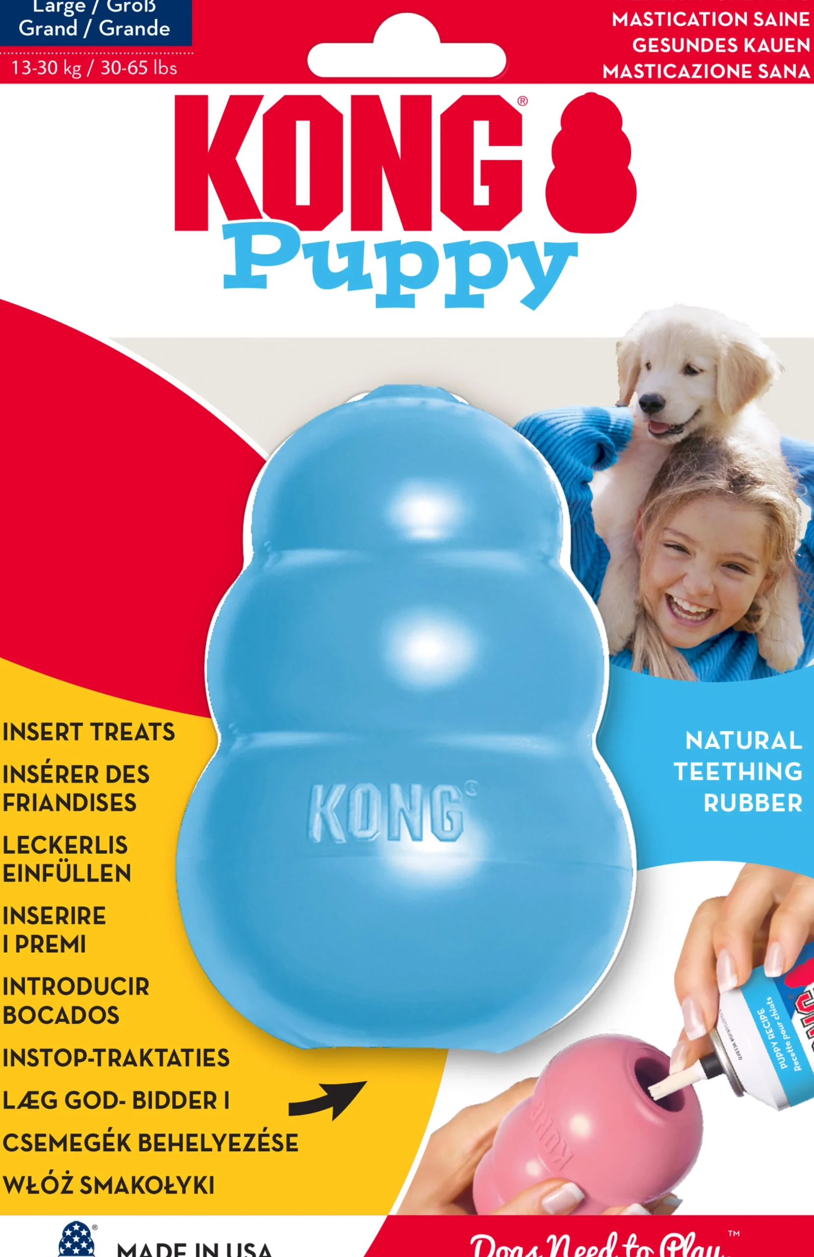 Hundleksak Puppy Blandade färger L>Kong Best