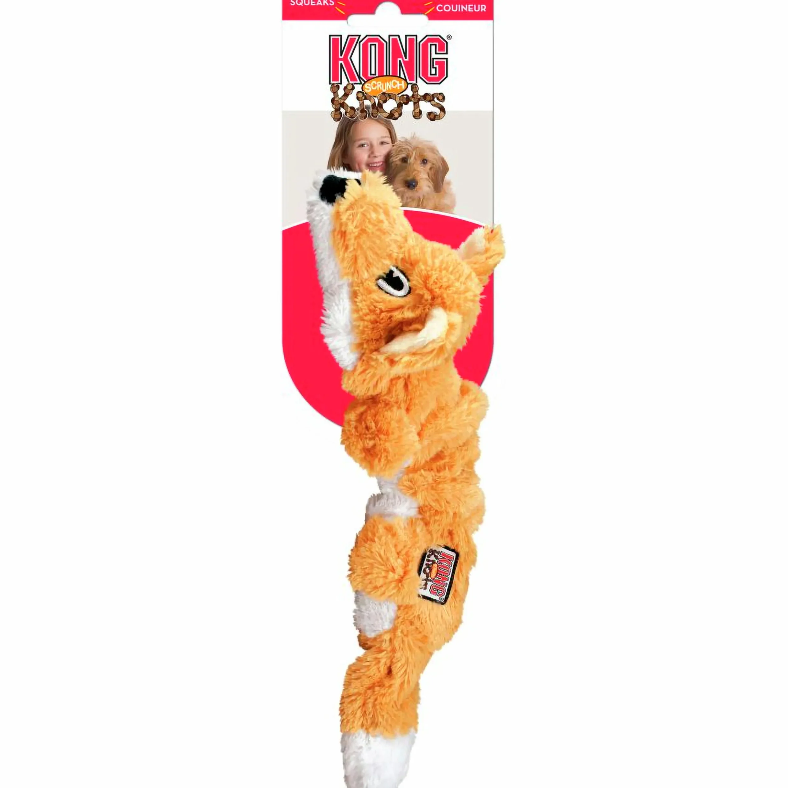 Hundleksak Scrunch Knots Fox S/M>Kong Sale