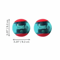 Hundleksak Squeezz Action Ball Red L 8cm 2-p>Kong Sale