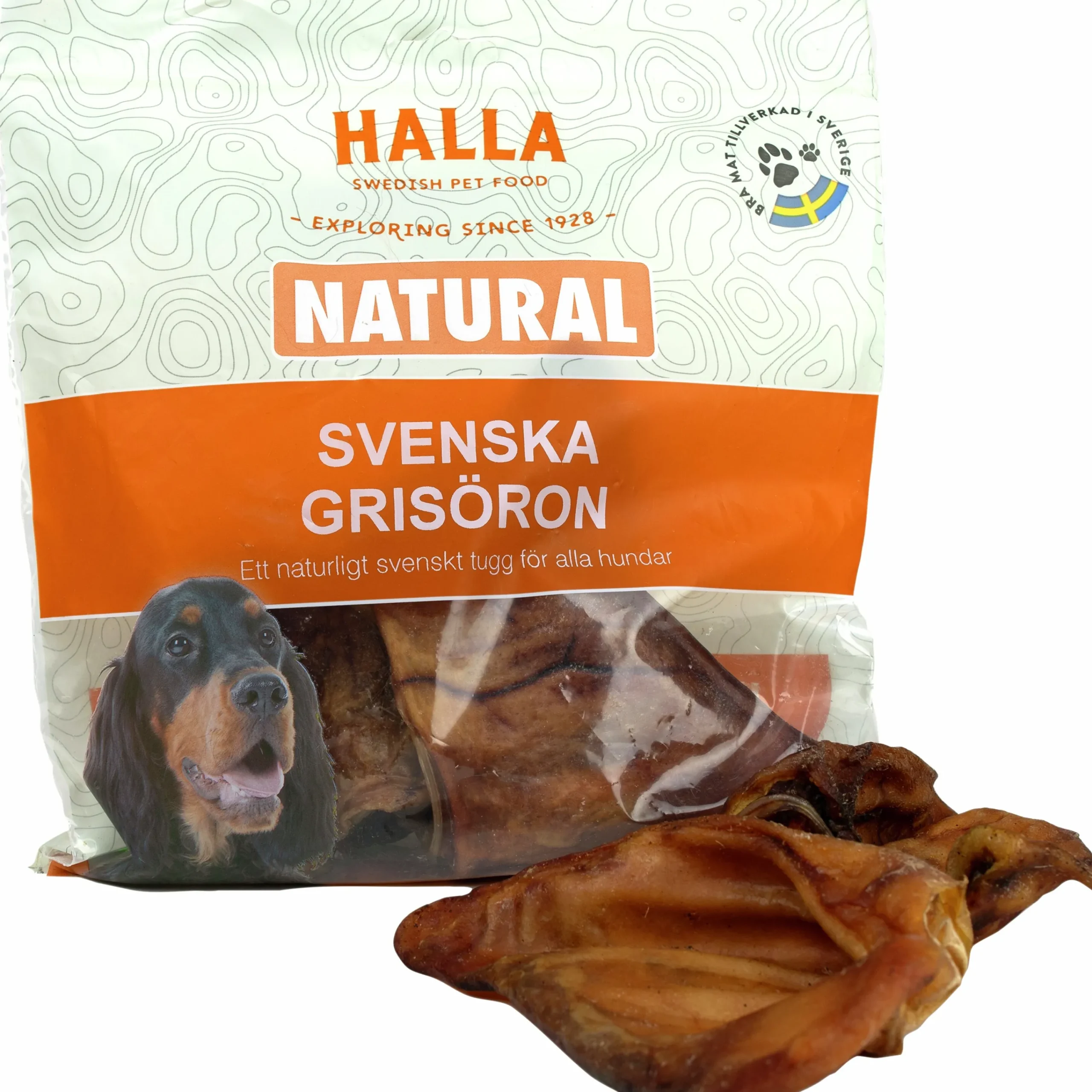Hundtugg Halla Svenska grisöron 180g>Halla Petfood Best
