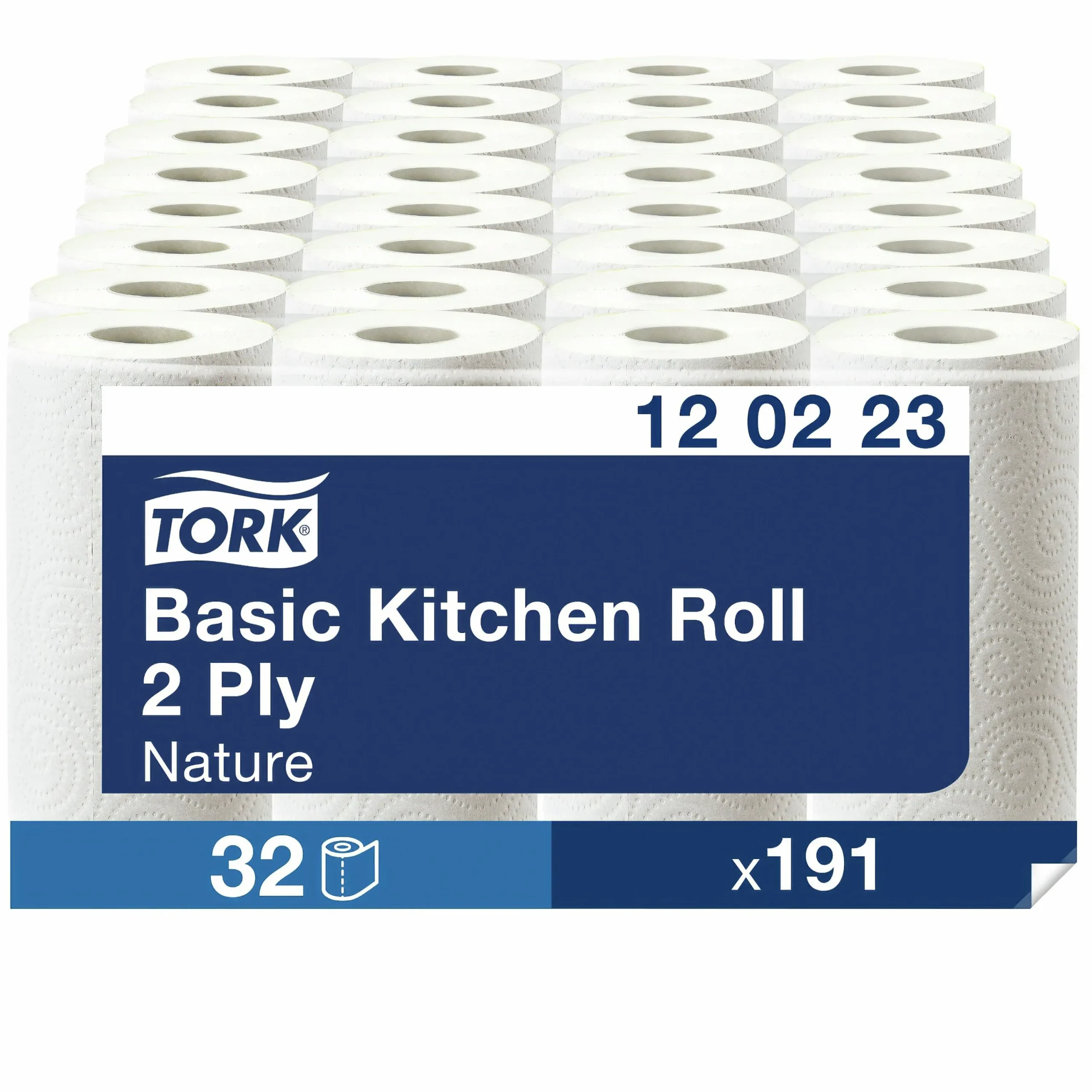 Hushållspapper Basic 2-lagers 32 rullar x 26 m (120223)>Tork Outlet