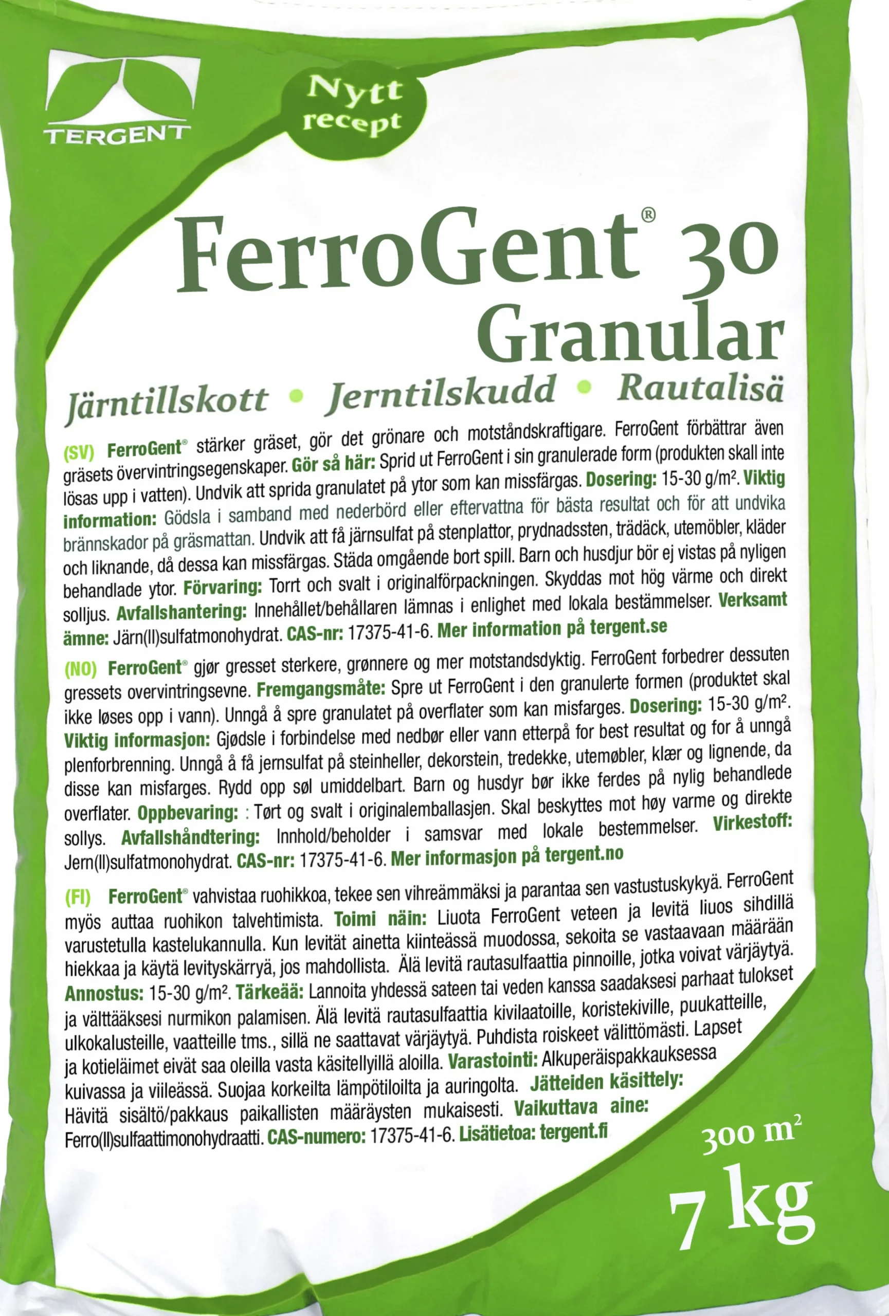 Järnsulfat FerroGent 30 Granular 7kg>Tergent Best