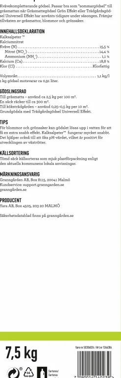 Kalksalpeter 7,5kg>Granngården Outlet