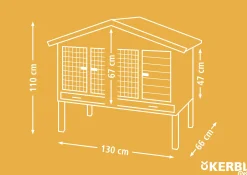 Kaninbur Isolerad 4-season Superior 130x66x110cm>Kerbl Online