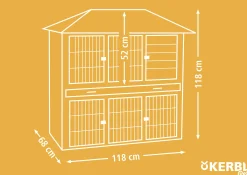 Kaninbur Villa 118x68x118cm><noscript><img width=