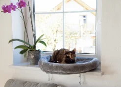 Kattbädd Fönsterbädd Grå 55cm><noscript><img width=