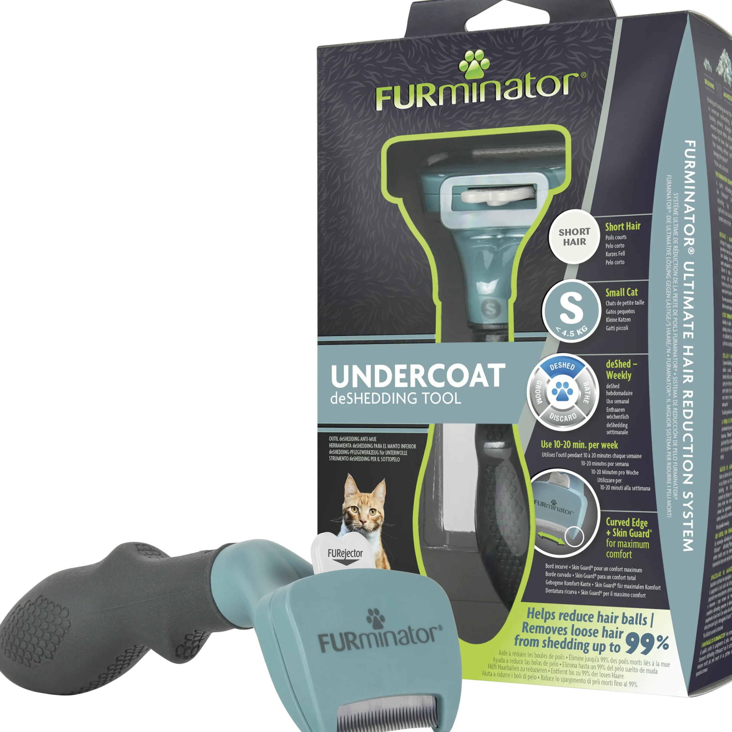 Kattborste Deshedding Underullskarda S>FURminator Clearance