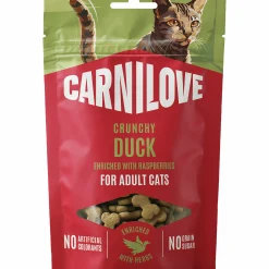 Kattgodis Crunchy Snack Duck Raspberries 50g>Carnilove Outlet