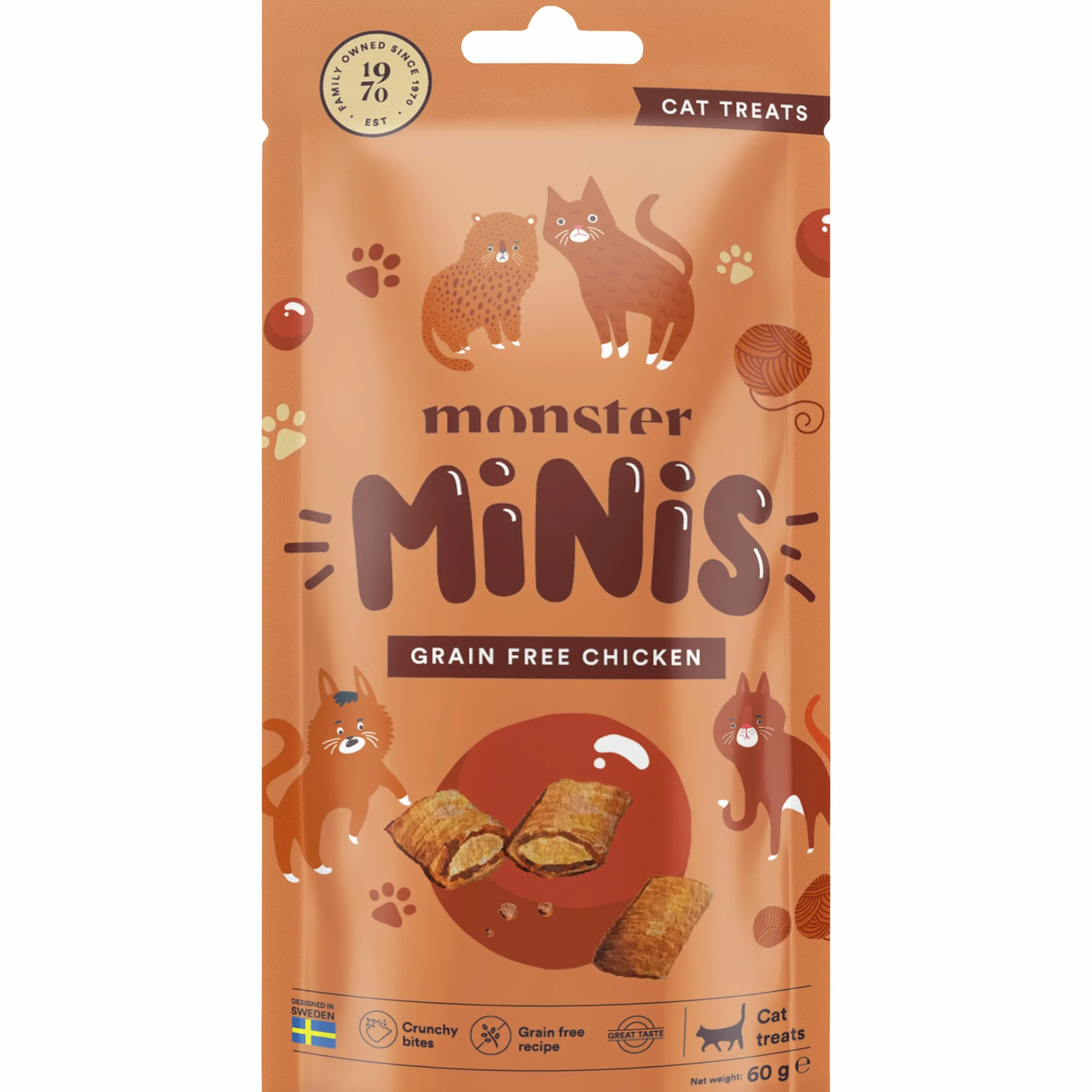 Kattgodis Cat Minis Grain Free Chicken 60g>Monster Discount