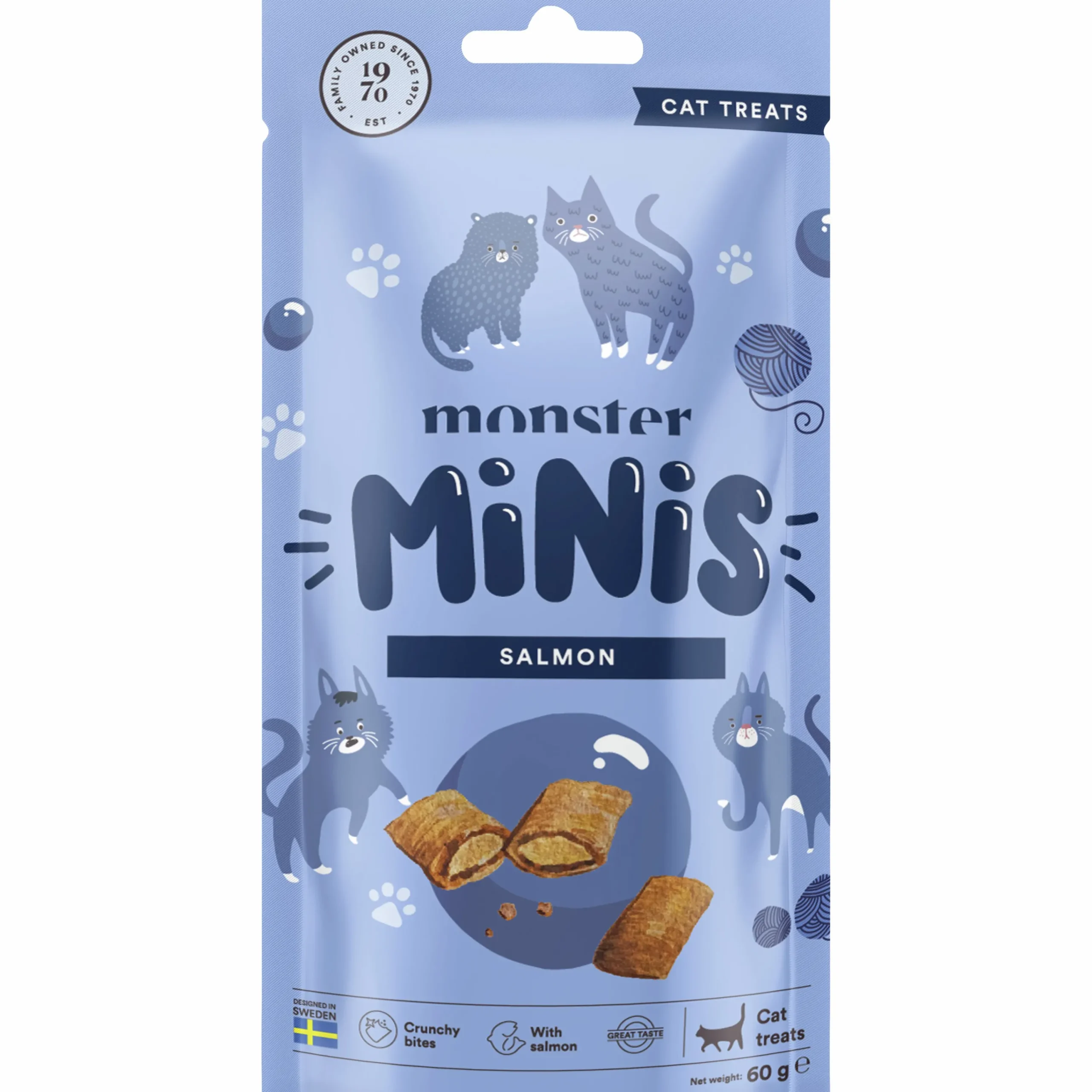 Kattgodis Cat Minis Salmon 60g>Monster Discount