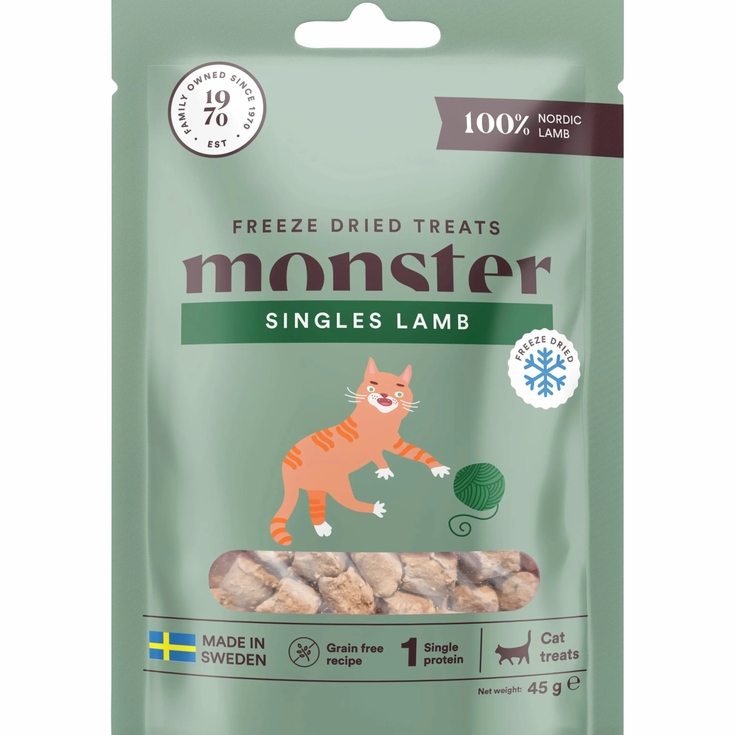 Kattgodis Cat Treats Freeze Dried Lamb 45g>Monster Sale