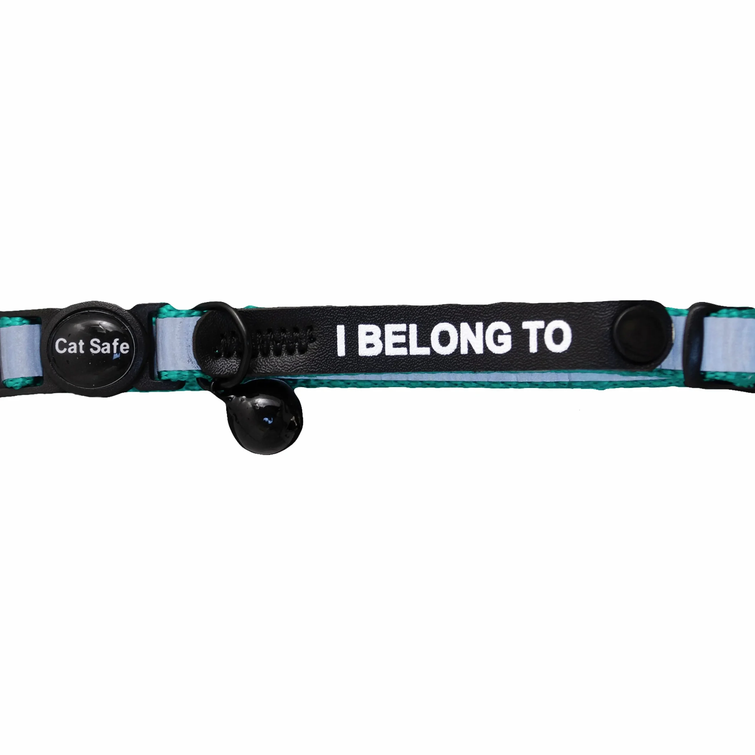 Katthalsband med namn Stina Turkos 10mm x 21-30cm>Dogman Discount