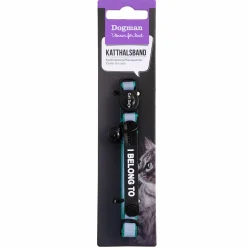Katthalsband med namn Stina Turkos 10mm x 21-30cm>Dogman Discount