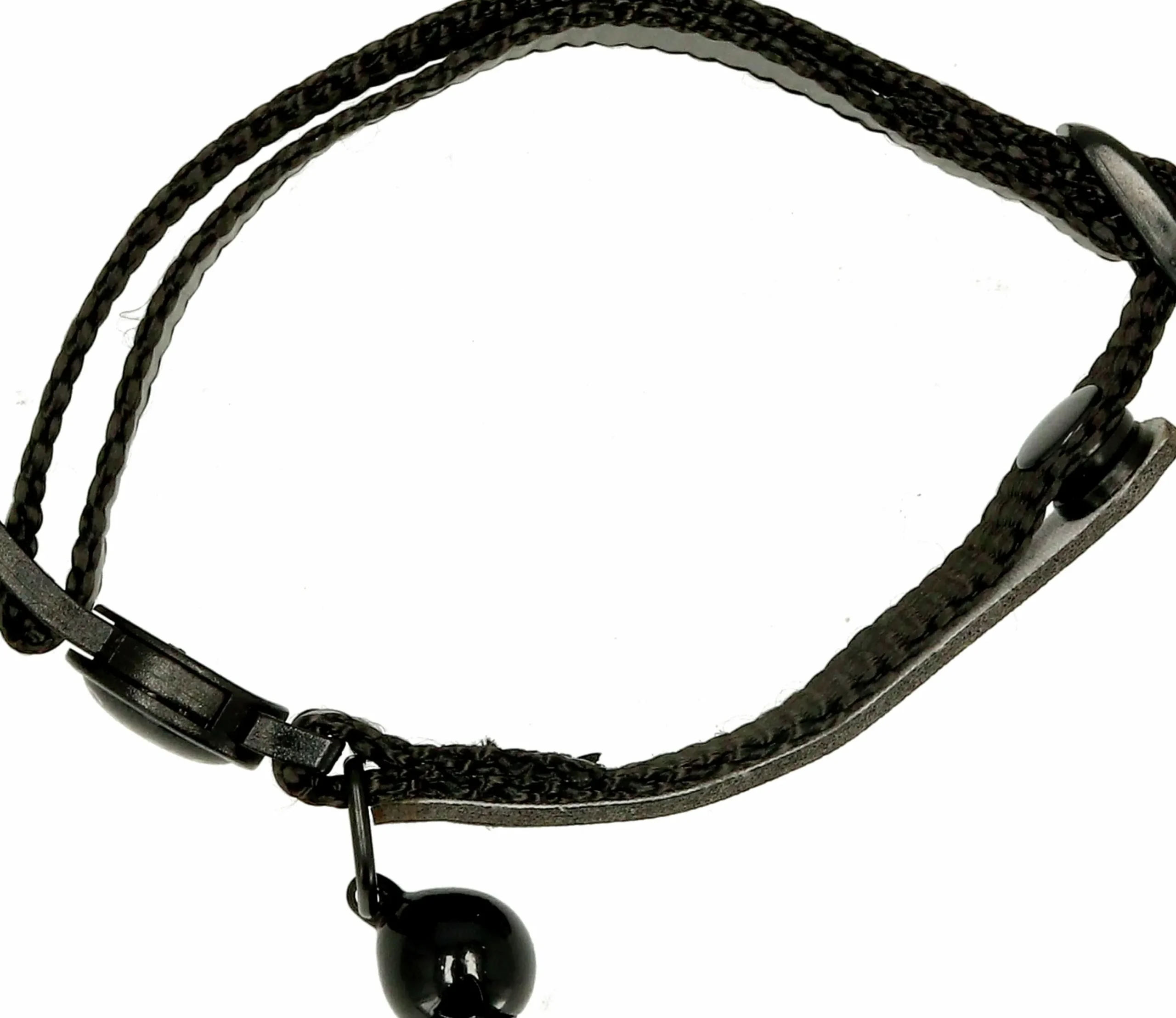 Katthalsband med namn Stina Svart 10mm x 21-30cm>Dogman Outlet