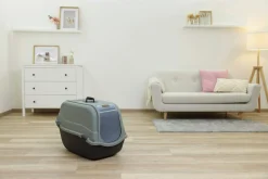 Kattlåda Emma Eco Svart/Grågrön 65x44x46cm>Kerbl Best