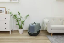 Kattlåda Emma Eco Svart/Grågrön 65x44x46cm><noscript><img width=