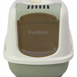 Kattlåda EcoDome Salviagrön/creme 66,5x48,5x46,5cm>Peewee New
