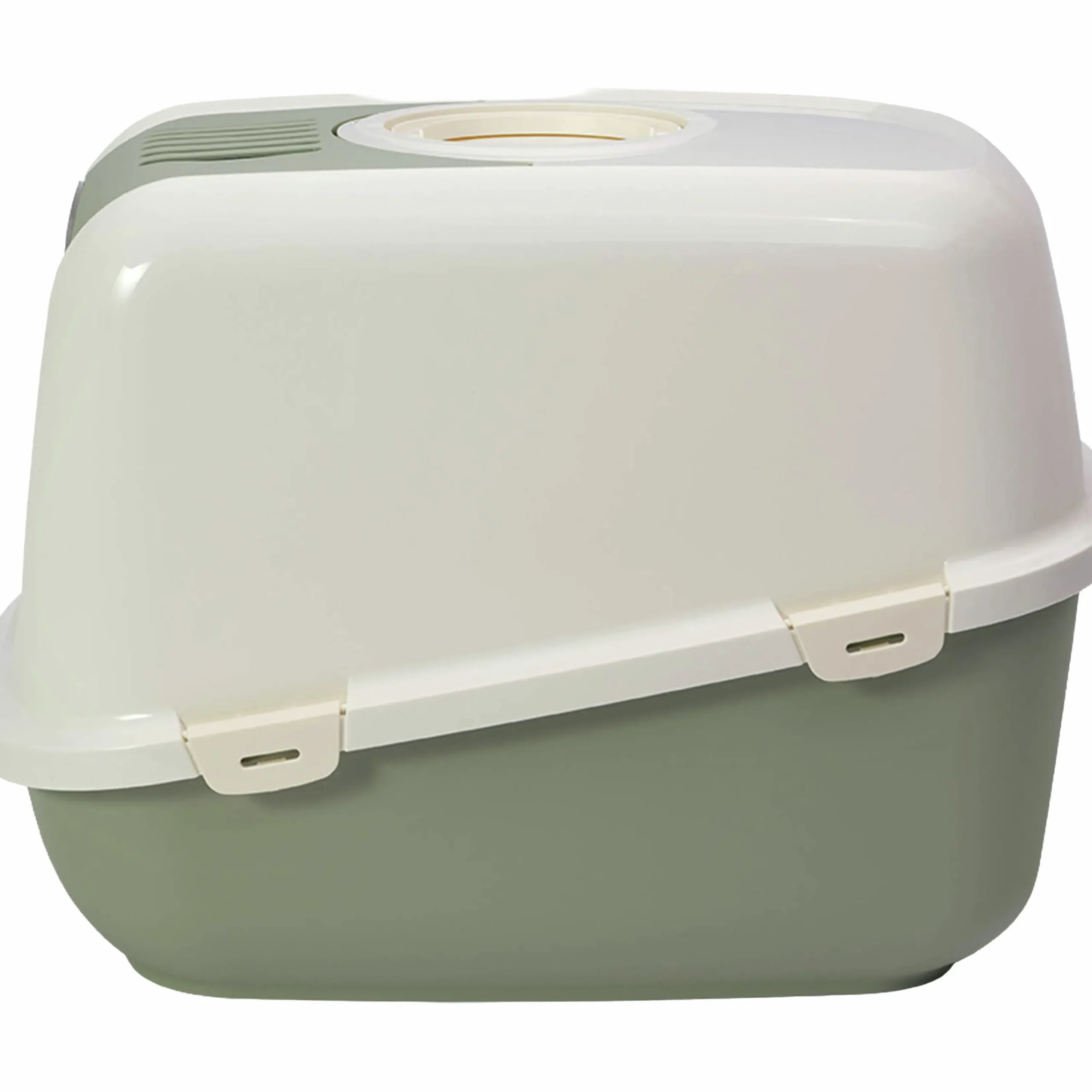Kattlåda EcoDome Salviagrön/creme 66,5x48,5x46,5cm>Peewee New