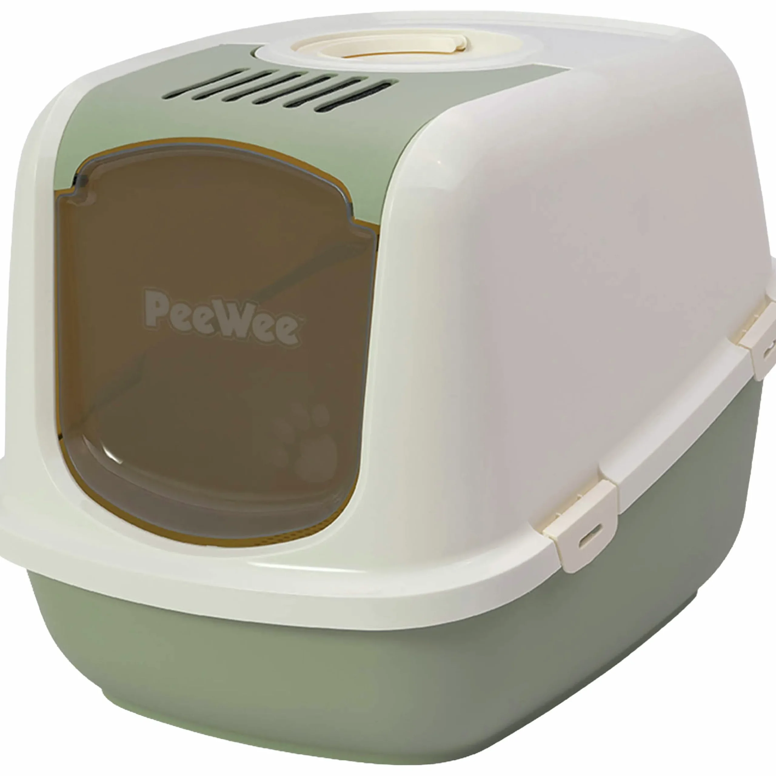 Kattlåda EcoDome Salviagrön/creme 66,5x48,5x46,5cm>Peewee New