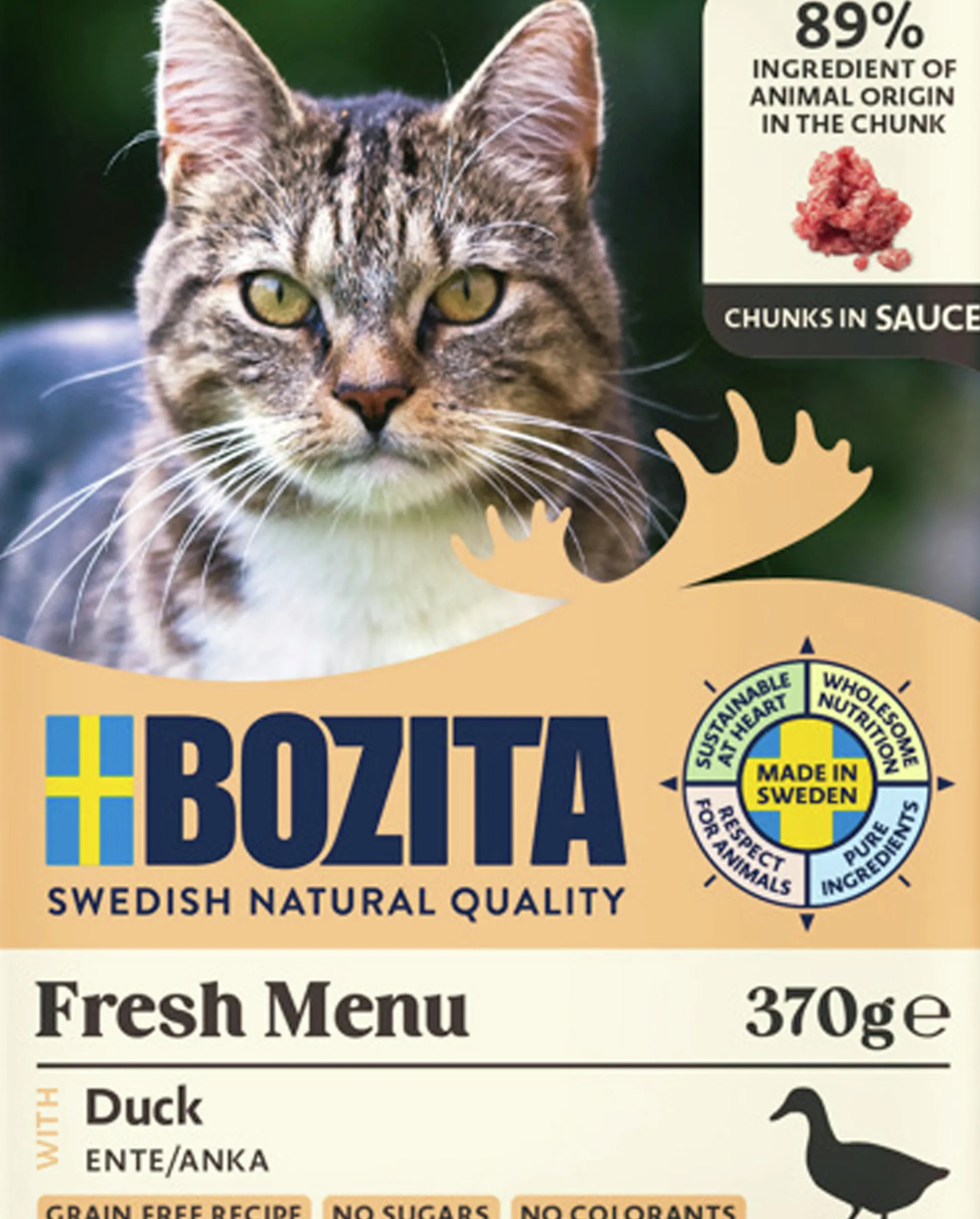 Kattmat Bitar i Sås Anka 370g>Bozita Sale