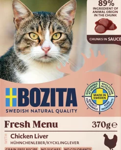 Kattmat Bitar i Sås Kycklinglever 370g>Bozita Outlet