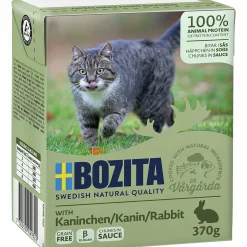 Kattmat Bitar i sås med Kanin 370g>Bozita Discount