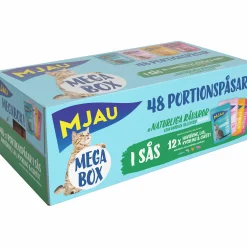 Kattmat Adult Megabox Kött/Fisk i sås 48x85g>Mjau Clearance