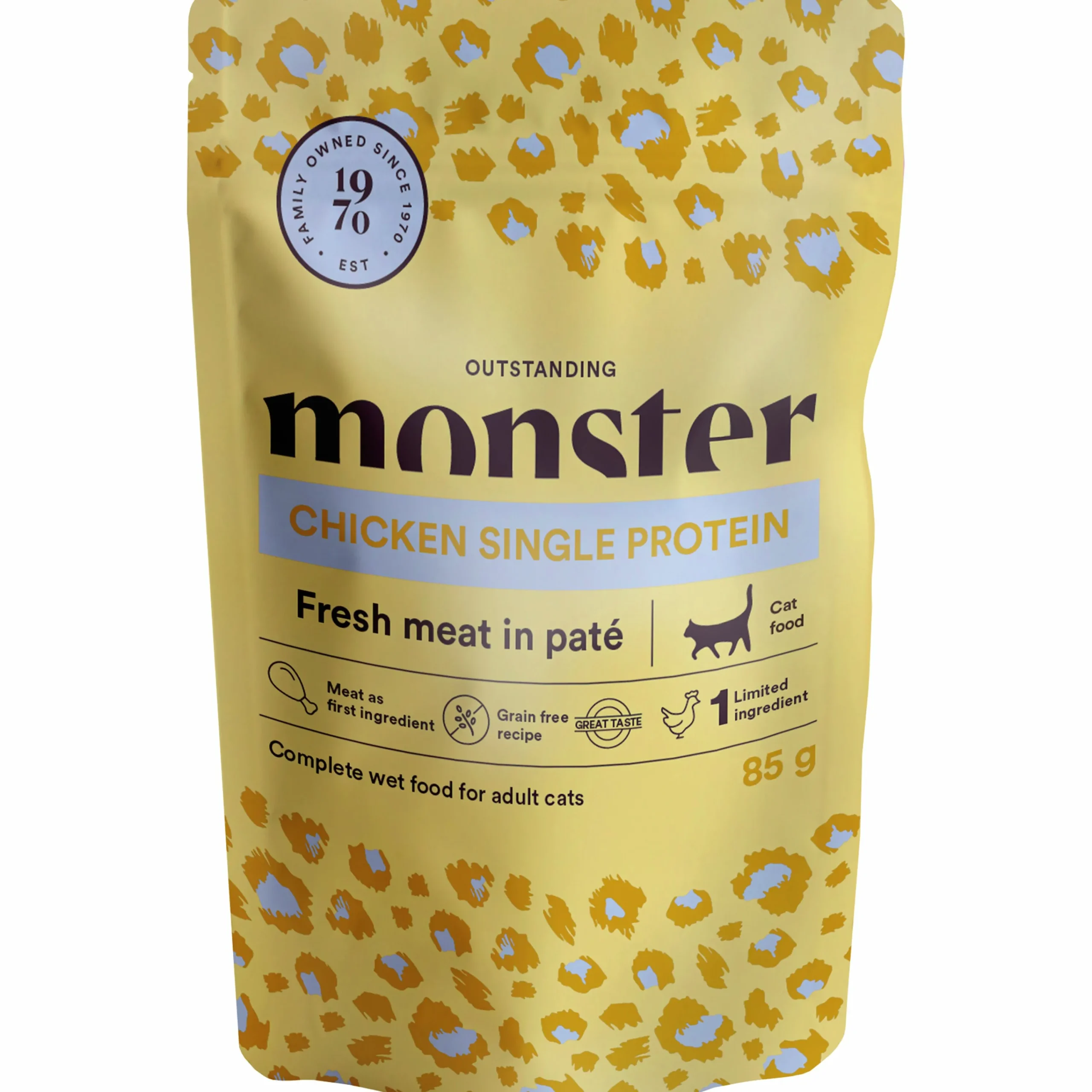 Kattmat Adult Pouches Chicken paté 8x85g>Monster Hot