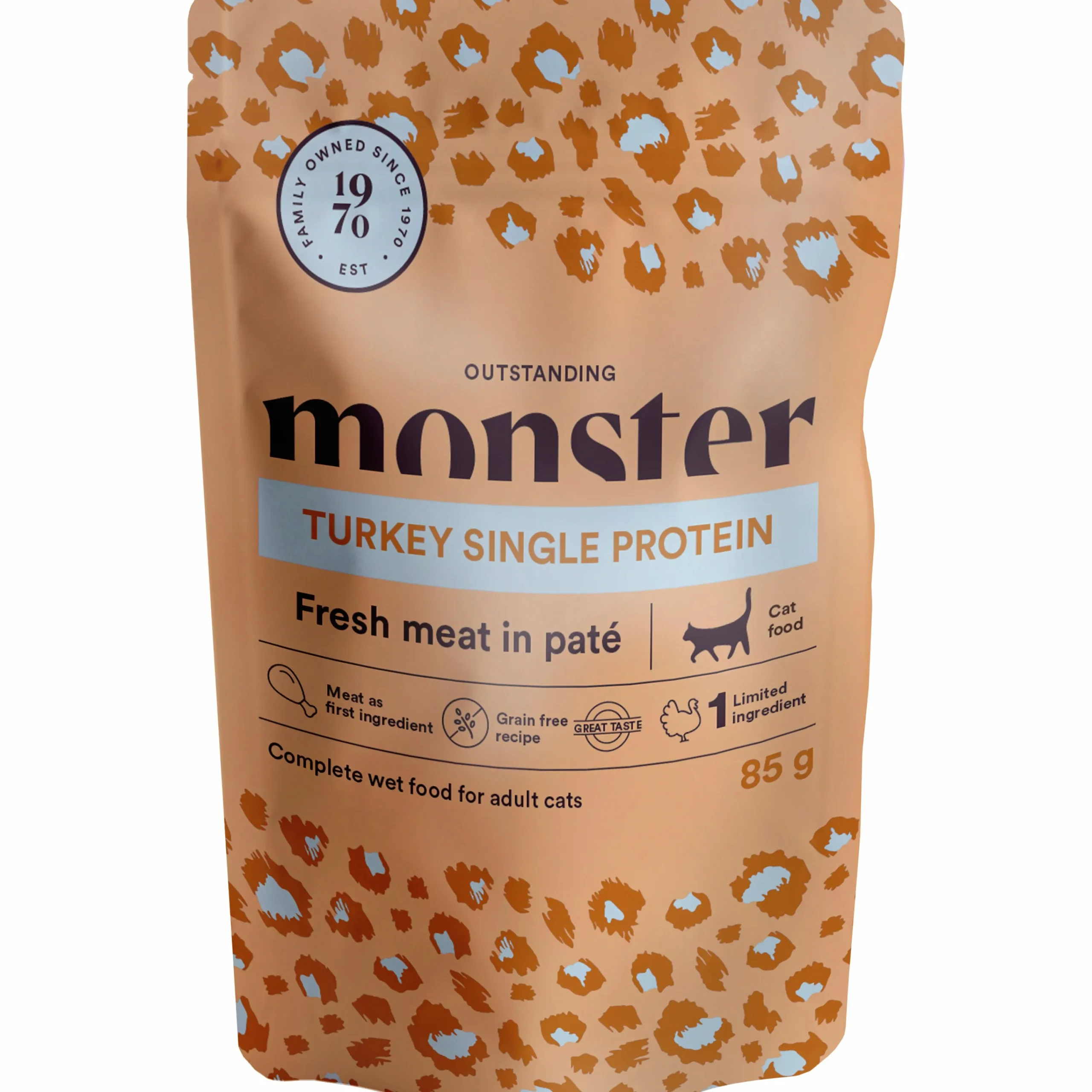 Kattmat Adult Pouches Turkey broth 8x85g>Monster Best