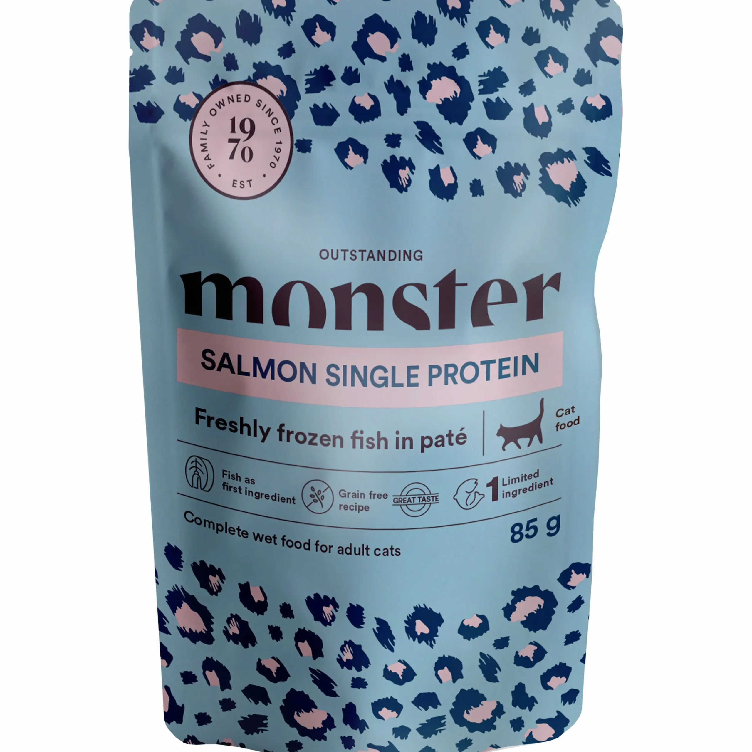 Kattmat Adult Pouches Salmon paté 8x85g>Monster Discount
