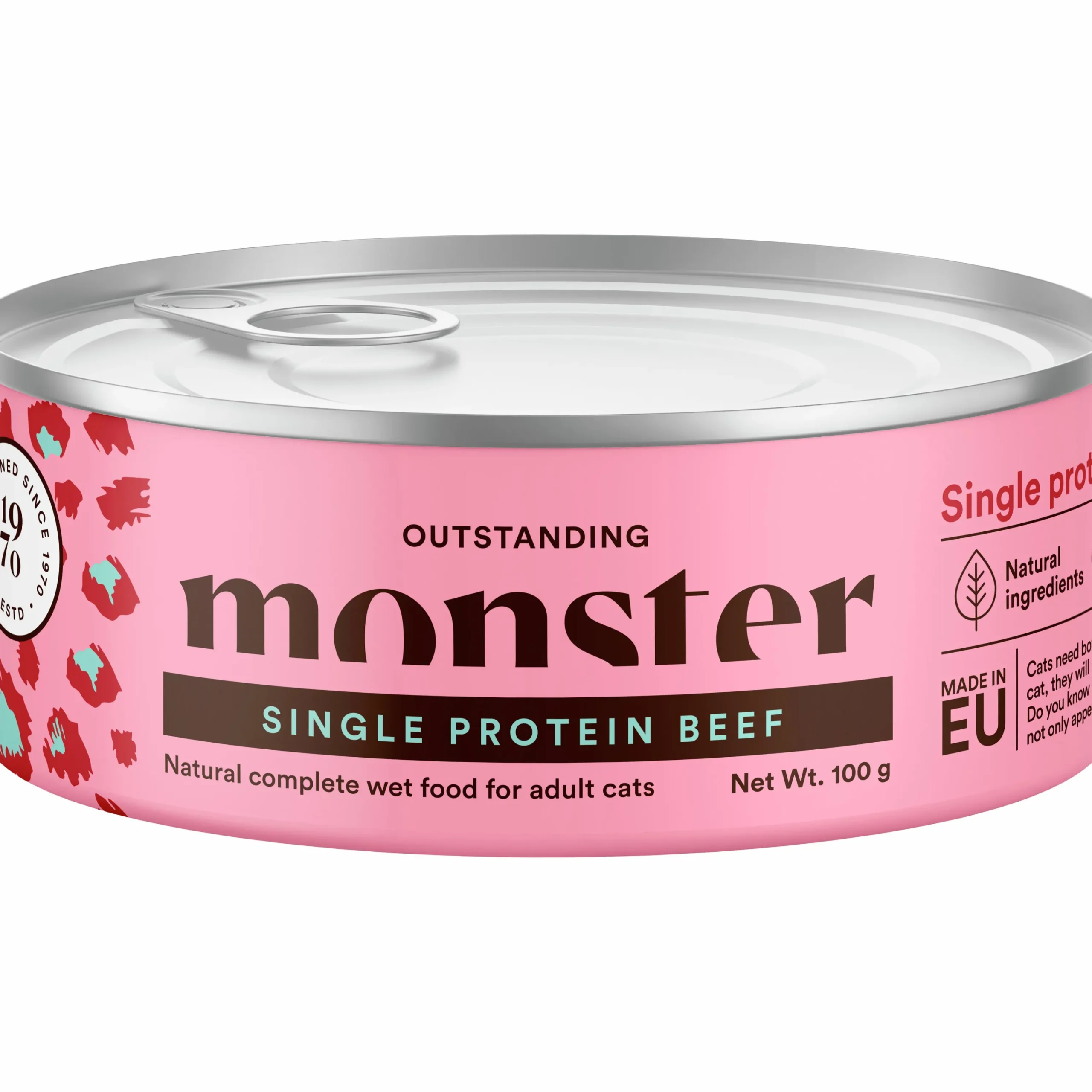 Kattmat Adult Single Protein Beef 100g>Monster