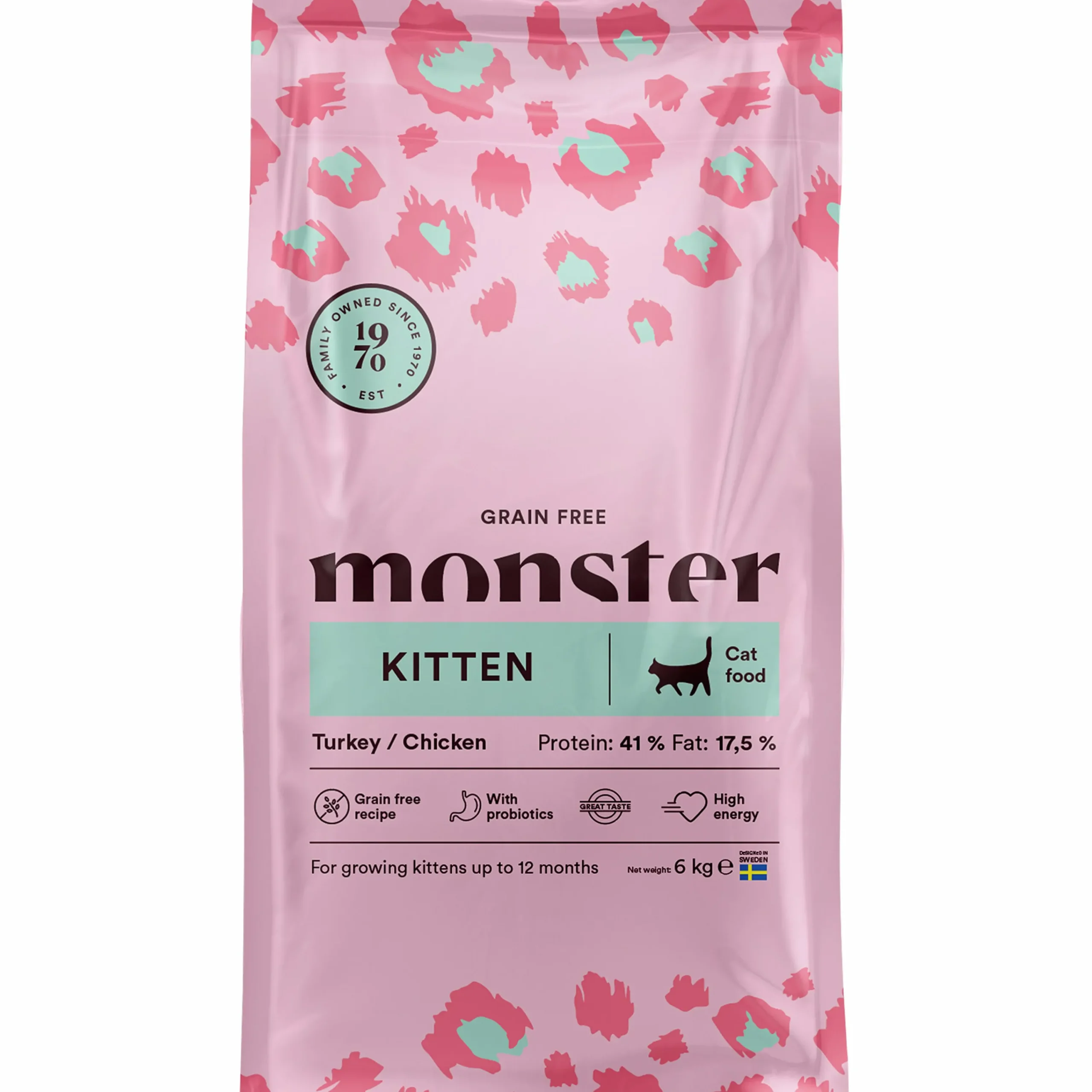 Kattmat Kitten Grainfree Turkey/Chicken 6kg>Monster Sale