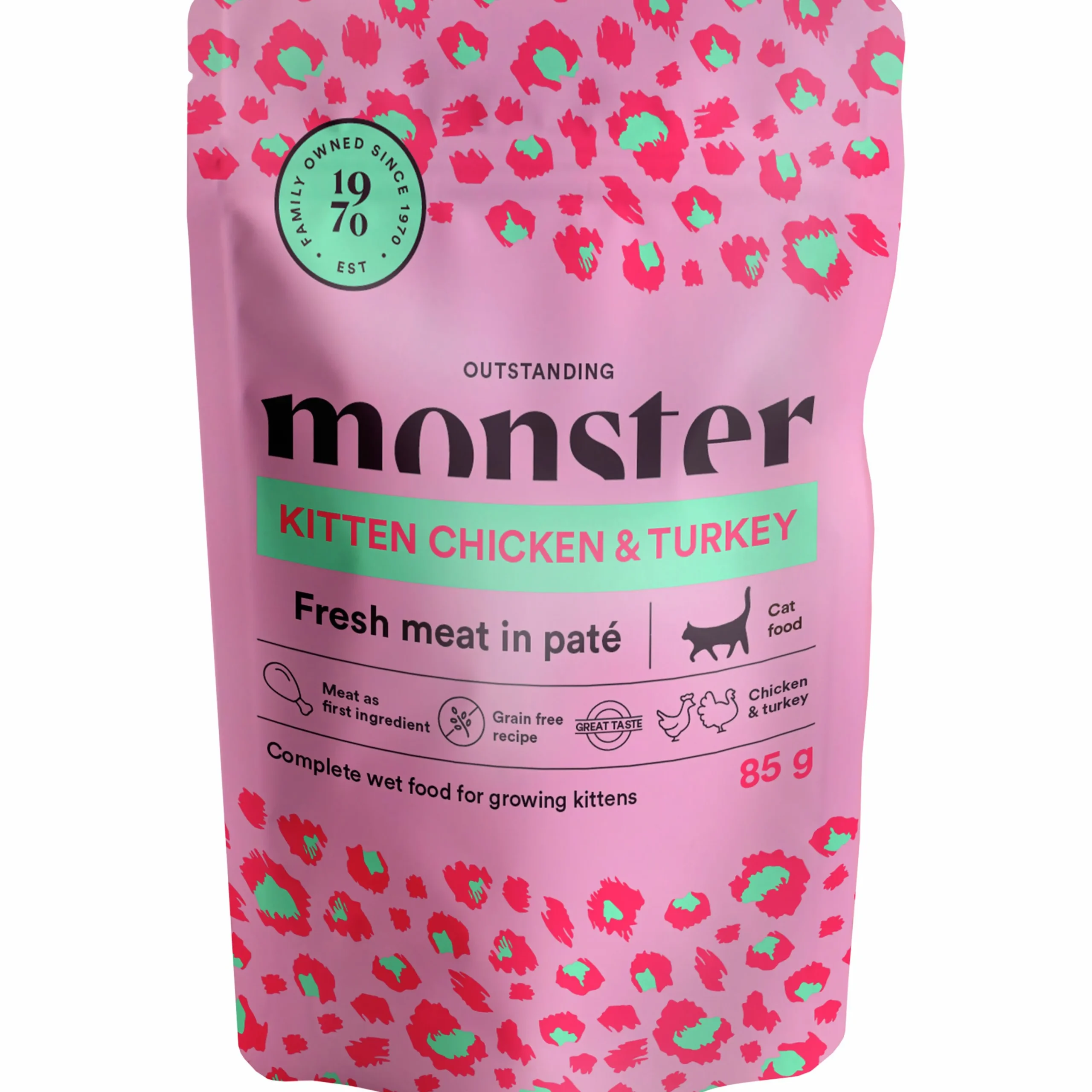 Kattmat Kitten Pouches Chicken/Turkey paté 8x85g>Monster Clearance