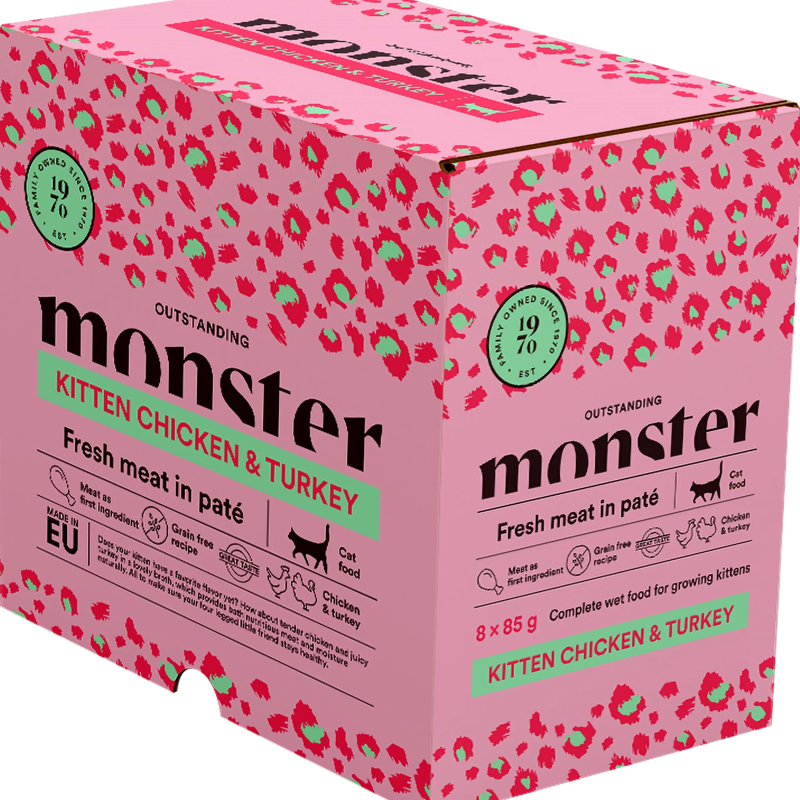 Kattmat Kitten Pouches Chicken/Turkey paté 8x85g>Monster Clearance
