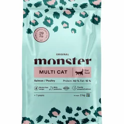 Kattmat Original Adult Multi Cat Salmon/Poultry 2kg>Monster Hot