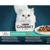 Kattmat Gourmet Perle Menybox Fish i sås 8x85g>Purina Hot
