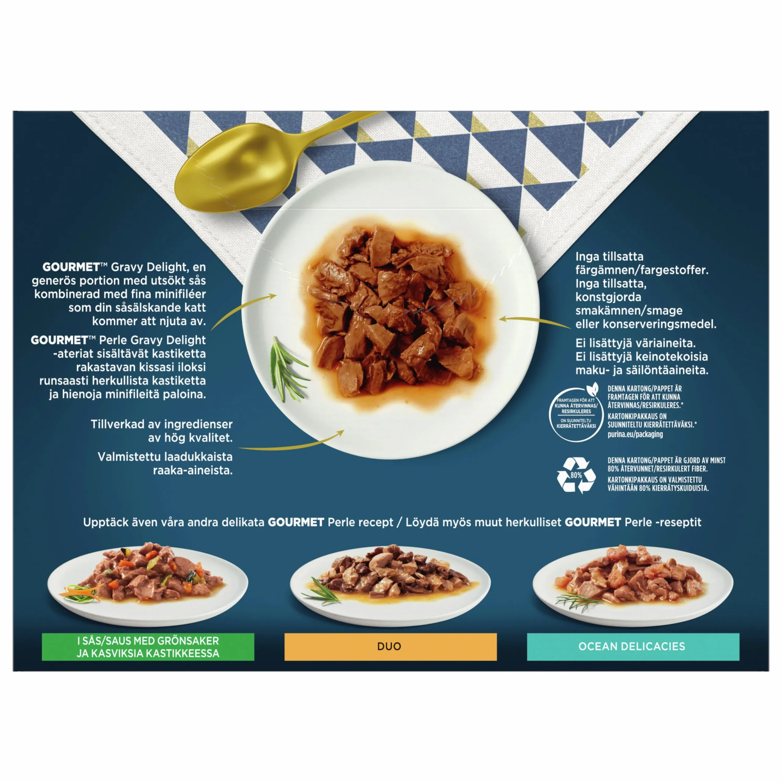 Kattmat Gourmet Perle Delight Menybox i sås 8x85g>Purina Outlet