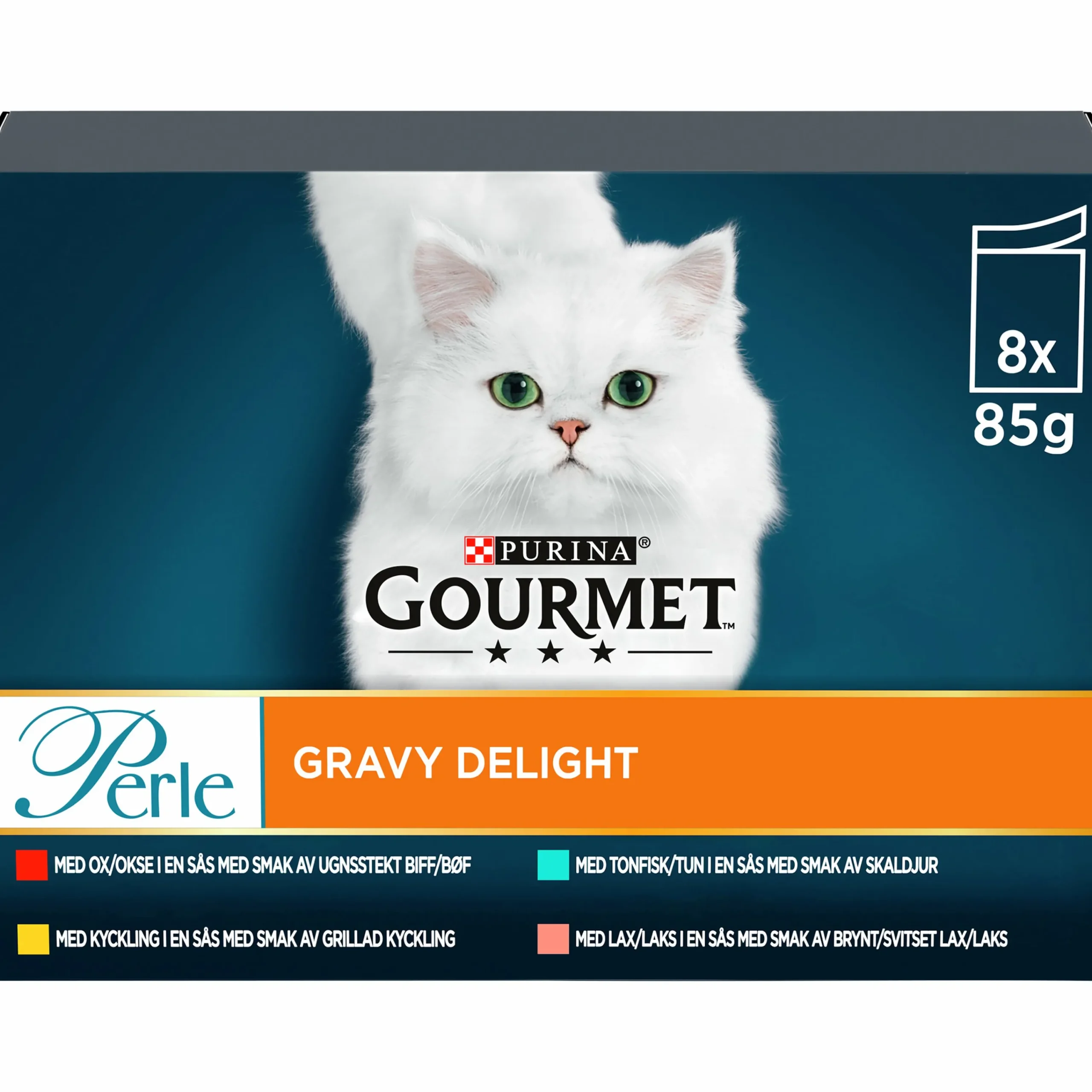 Kattmat Gourmet Perle Delight Menybox i sås 8x85g>Purina Outlet