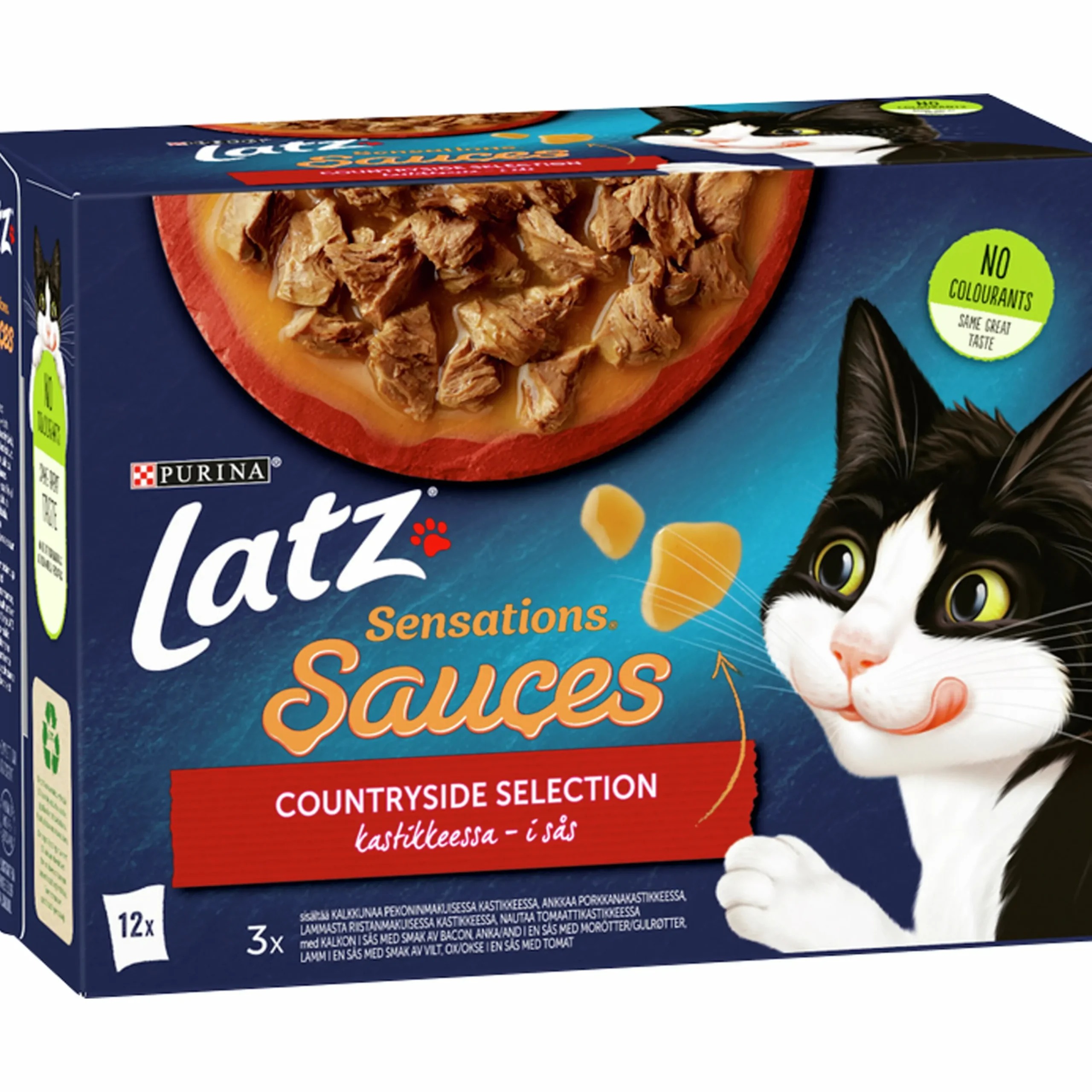 Kattmat Purina Sensations Countryside Mix i sås 12x85g>Latz