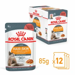 Kattmat Adult Hair & Skin Pouches Gravy Bitar i sås 12x85g>Royal Canin Discount