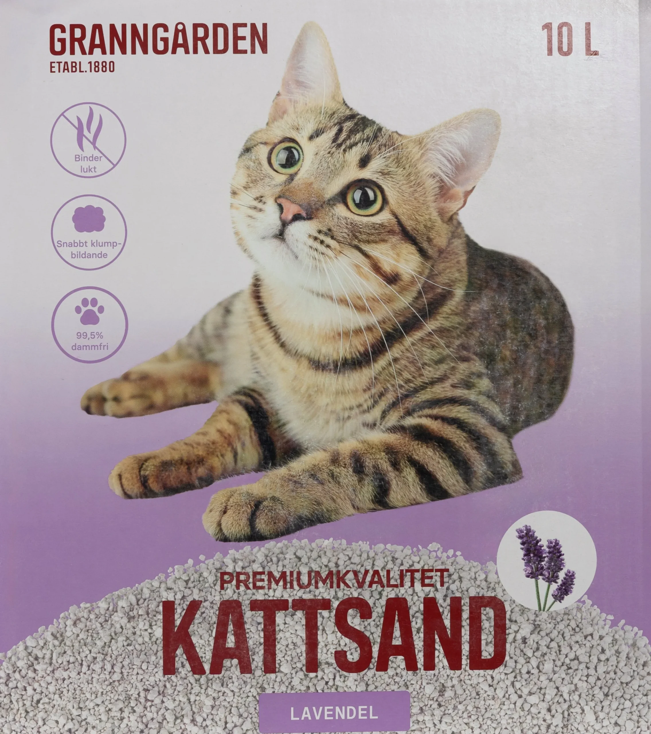 Kattsand Lavendel 10L>Granngården Hot