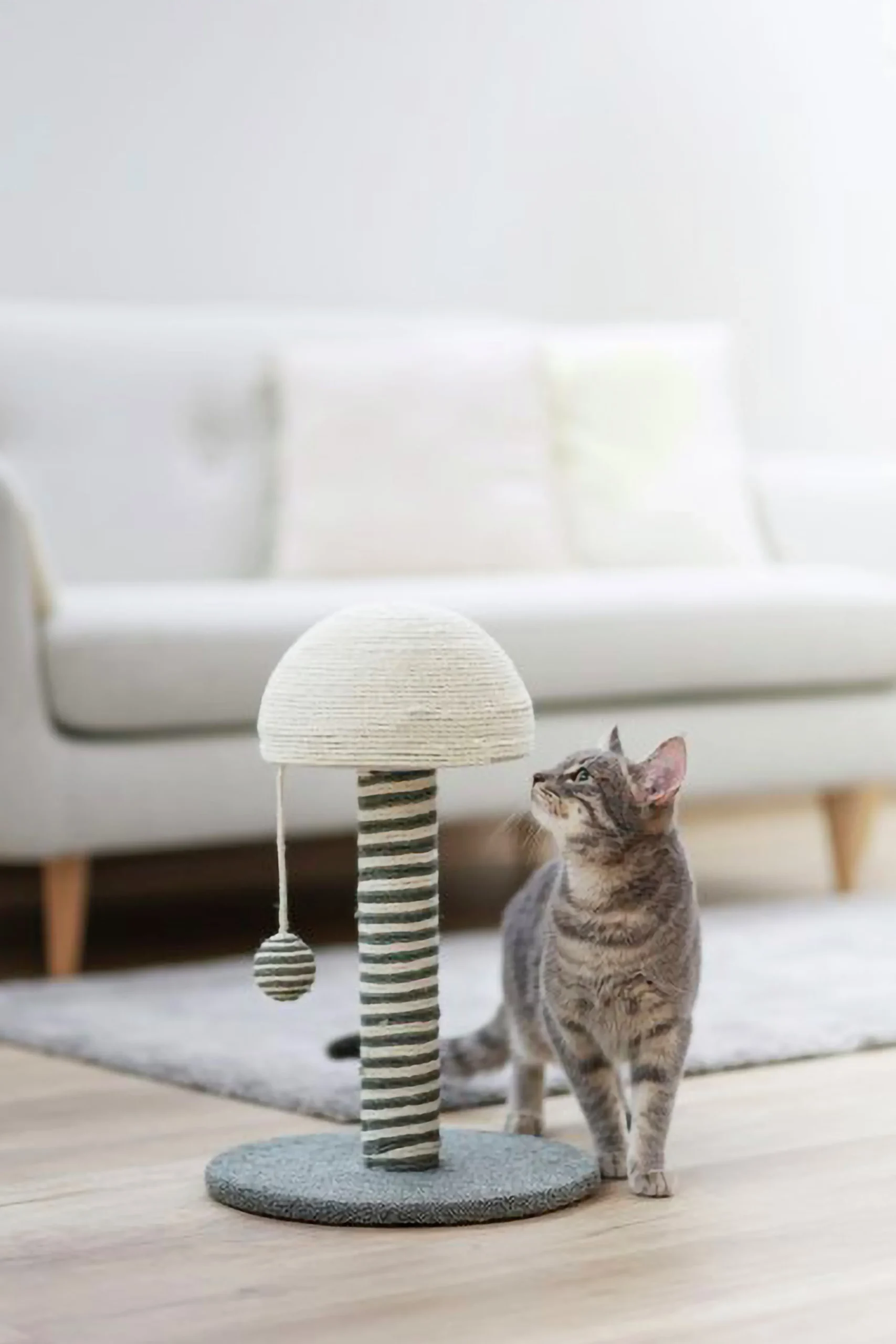Klöspelare för kattunge Funghi Vit/Svart 42cm>Kerbl Sale