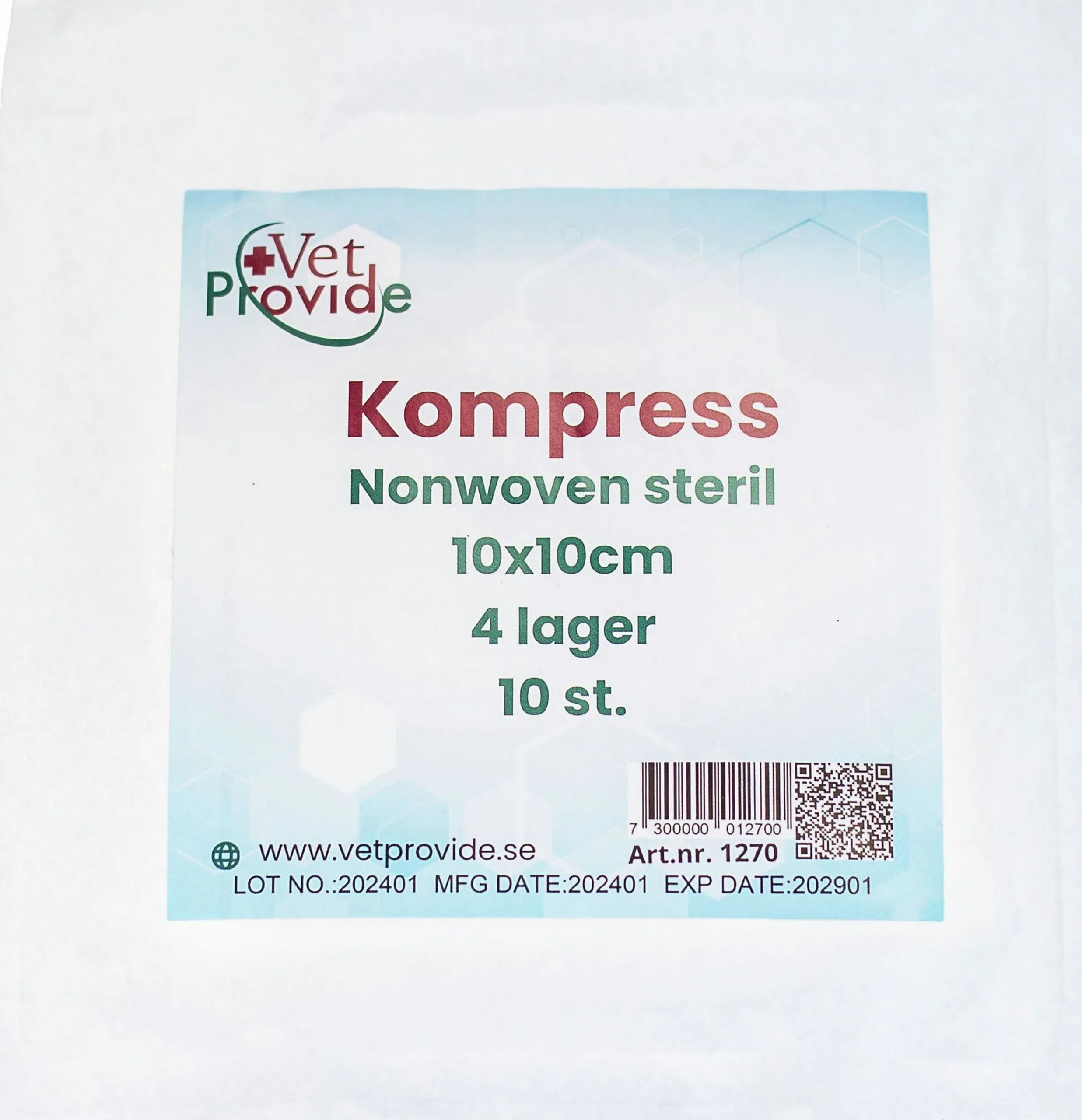 Kompress 10x10cm 10-p>VetProvide Hot