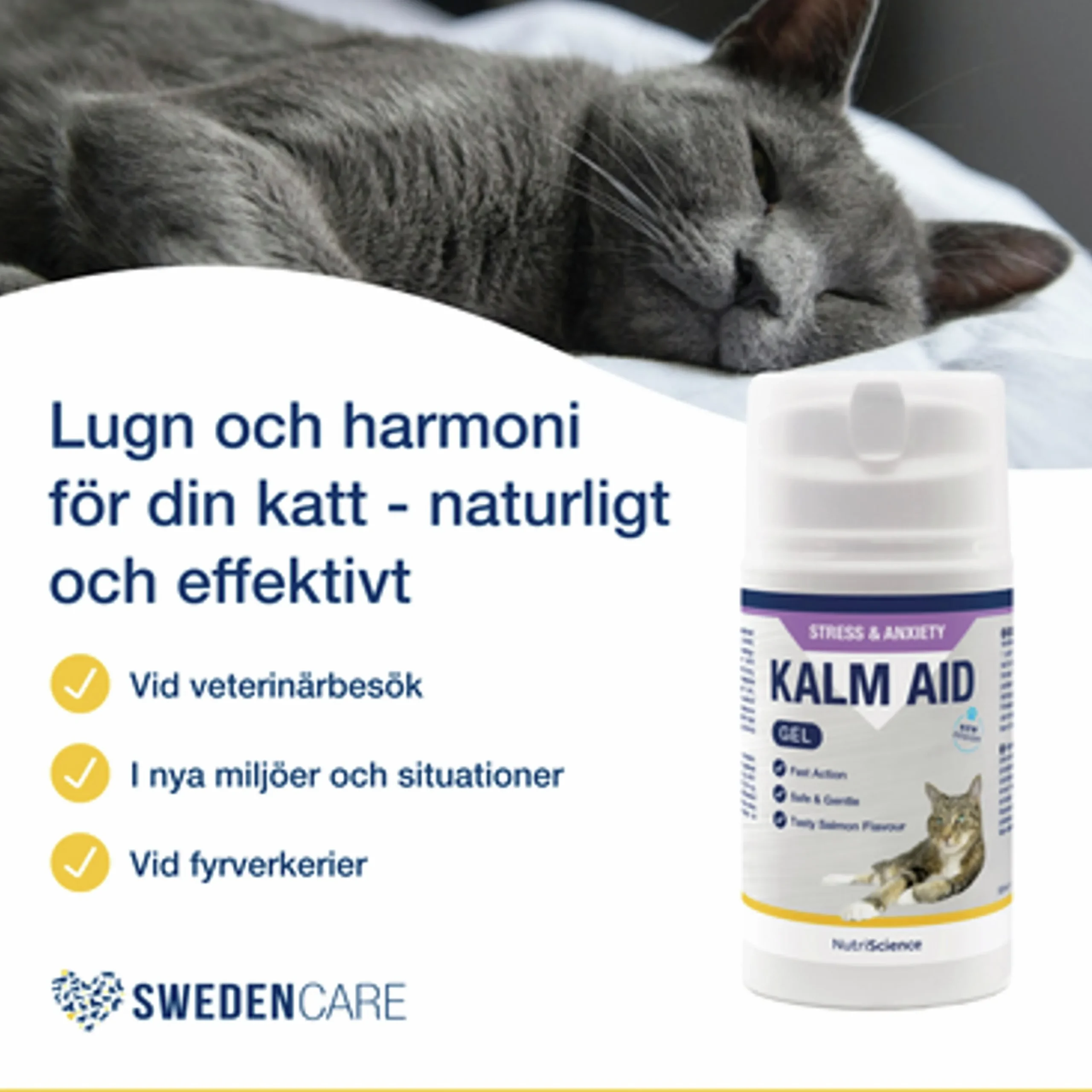 Kosttillskott Katt KalmAid Gel 50ml>Swedencare Outlet